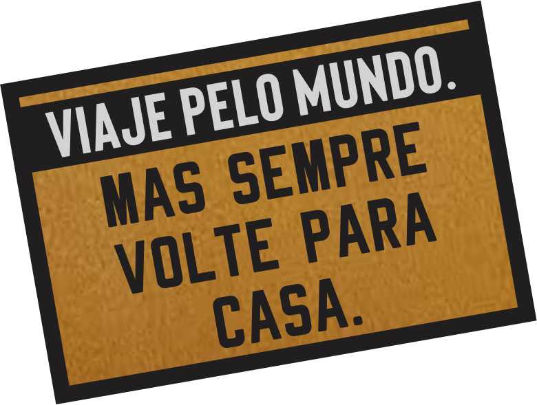 CAPACHO DIVERTIDO VIAJE PELO MUNDO 0,60X0,40 - OURO