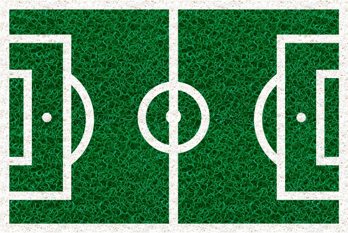 CAPACHO DIVERTIDO FUTEBOL 0,60x0,40 - VERDE BANDEIRA