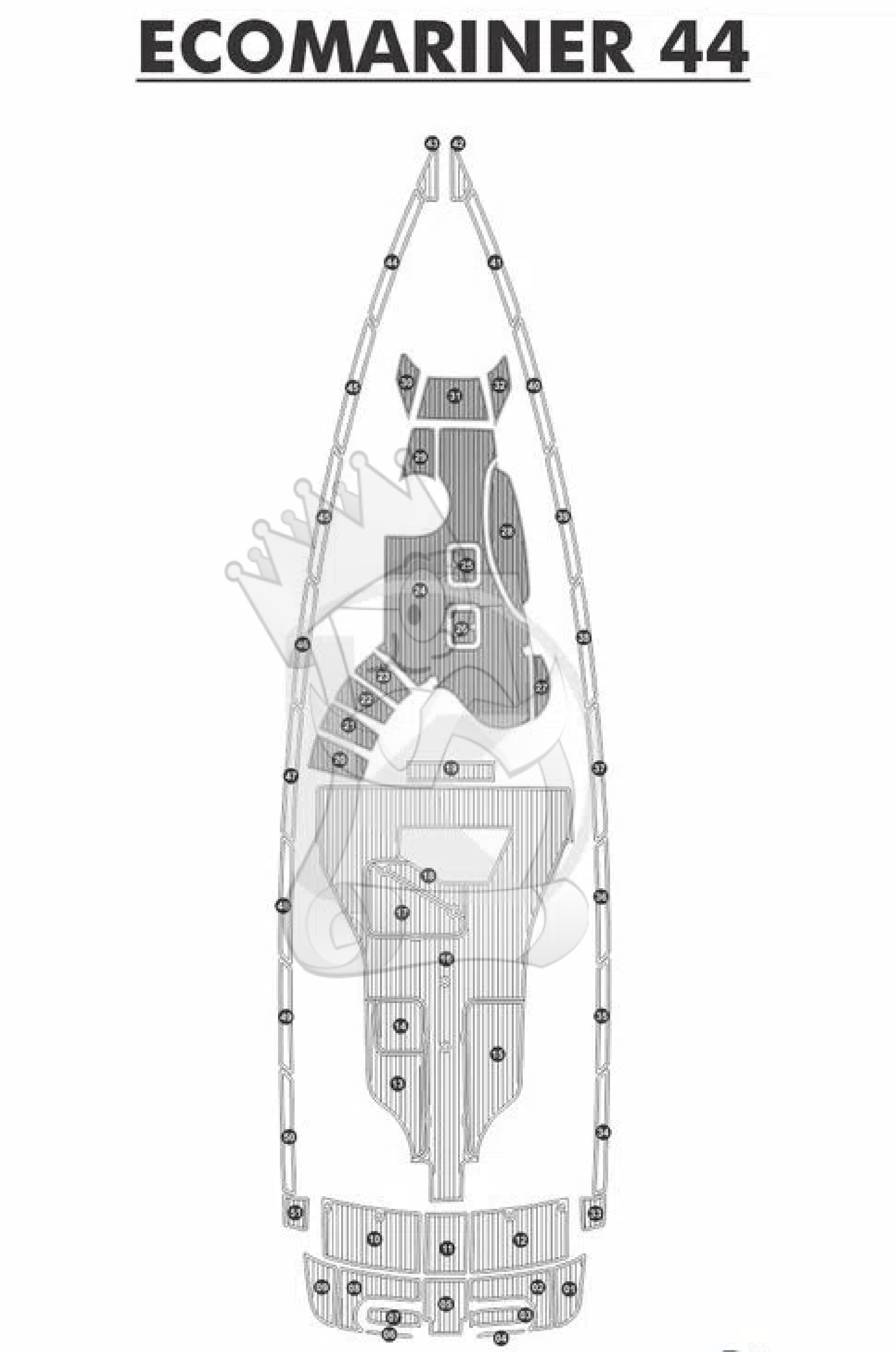 TAPETE PVC THERMO DECK COMFORT PARA ECOMARINER 44 - CABINE