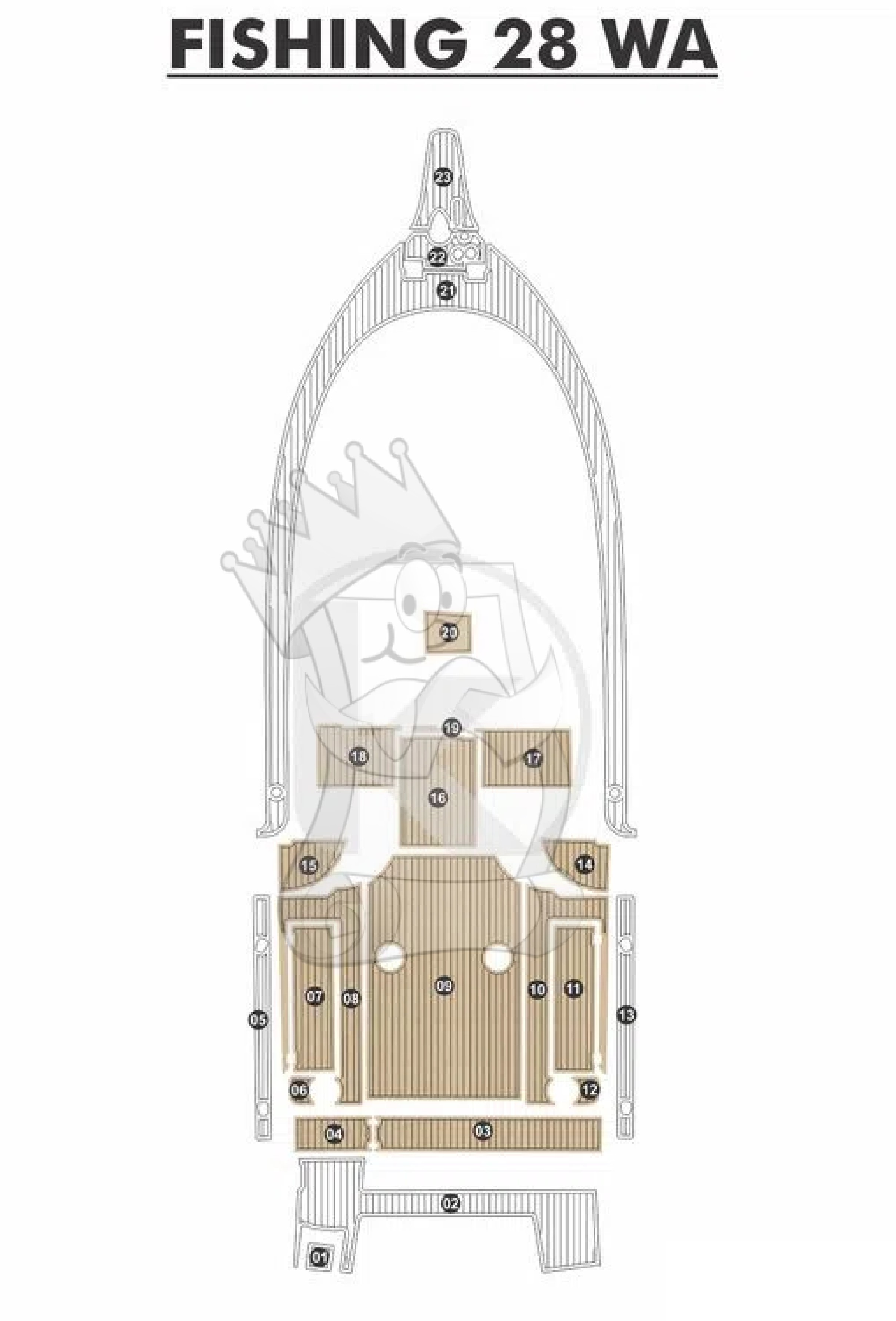 TAPETE EVA SOFT TECH PARA FISHING 28 WA - COCKPIT