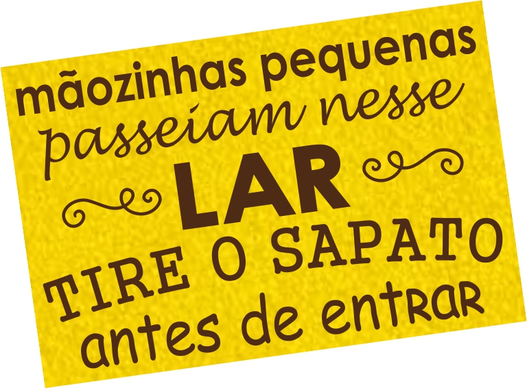 CAPACHO DIVERTIDO MÃOZINHAS PEQUENAS 0,60X0,40 - LARANJA